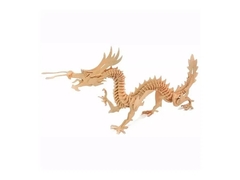 Quebra-Cabeça 3D- DRAGÃO ORIENTAL 149 peças em MDF - DINOBRINQUE