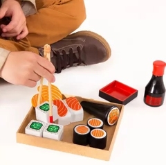 Brinquedo madeira Montessori Comidinhas Kit Sushi - New Art - comprar online