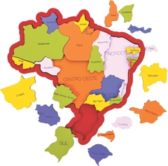 Mapa do Brasil - Regiões - Estados E Capitais - New Art