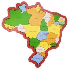 Mapa do Brasil - Regiões - Estados E Capitais - New Art - loja online