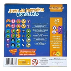 Jogo da Memória Monstros 30 Peças - Bate Bumbo - Balloon Brinquedos Diferentes