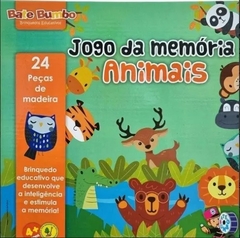 Jogo da memória animais 24 peças madeira - Bate Bumbo