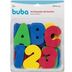 Brinquedo De Banho Letras e Números com 36 peças - Buba