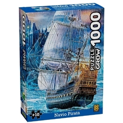 Puzzle 1000 Peças Navio Pirata - Grow