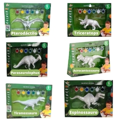 Brinquedo Dinossauro Coleção Dino Paint P/ Pintar - Zoop Toys