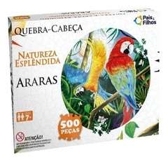 Quebra Cabeça Redondo Araras Natureza Esplêndida 500 Peças - Pais e Filhos na internet