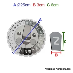 Imagem do Alfabeto Móvel Completo Maiúsculo Minúsculo Leãozinho - Babebi
