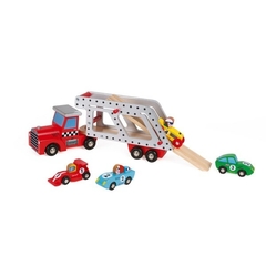 Carrinho com 4 Carrinhos Speed Racer - Janod - comprar online