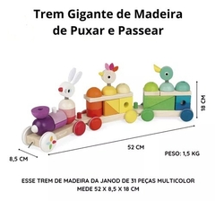 Trem Gigante Multicolorido- Janod - loja online