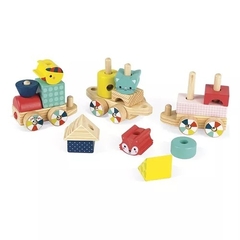 Trem de puxar baby animals - Janod - comprar online