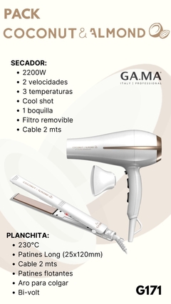 PACK PLANCHITA + SECADOR Pack coconout & almond