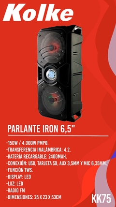 Parlante KOLKE iron 6,5