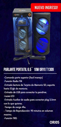 Parlante portatil 6.5 T1309