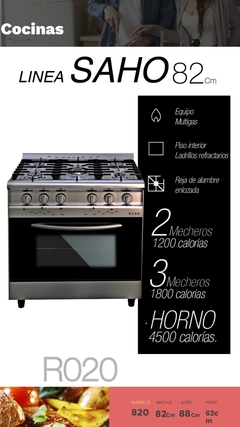 Cocina industrial Linea SAHO 82 cm