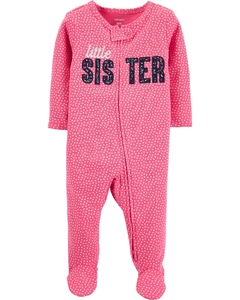 Carter's Osito-Pijama con cierre "Little Sister"