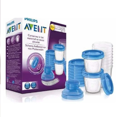 Vasos contenedores de leche 180 ml. Avent Philips 10 u. - comprar online