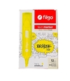 Resaltador Filgo Amarillo Fluo x 12 Unidades