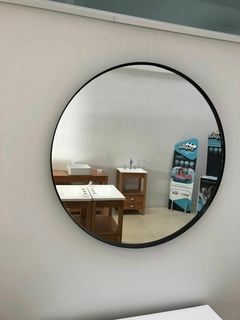 Espejo Redondo Marco de Hierro Negro 80cm de Diametro - comprar online