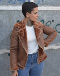 Campera cuero Corderito - comprar online