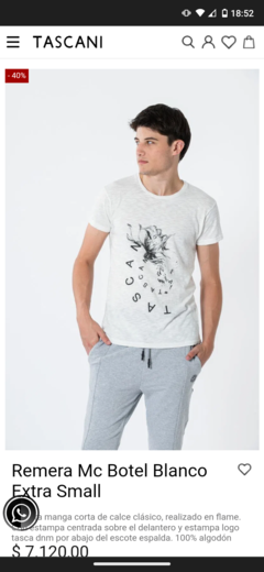 Remera tascani botel - comprar online