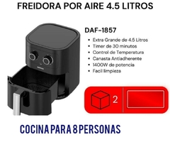 FREIDORA DE AIRE DAEWOO 4.5L 1400W DAF-1857