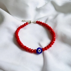 pulsera cristal + ojo turco