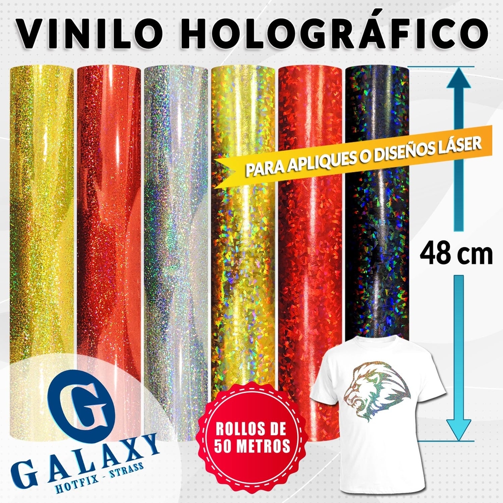 Vinilo Termoadhesivo Holografico Pack 70 Hojas De 30x30cm