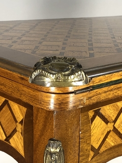 Mesa de juego Francesa Circa 1860 en caoba, marqueterie y bronce - tienda online