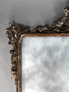 Espejo Francés marco de  madera tallada y decapeada - comprar online