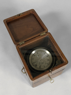 Cronómetro de Marina con caja de caoba firmado Norris & Campbell, Inglaterra - Mayflower