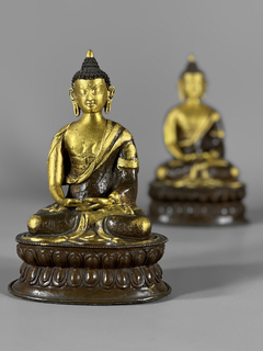 Budas en bronce empavonado y dorado - comprar online