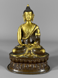 Imagen de Budas en bronce empavonado y dorado