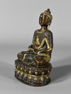 Buda realizado en bronce policromado - comprar online