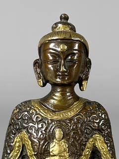 Buda realizado en bronce policromado - tienda online