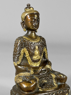 Imagen de Buda realizado en bronce policromado