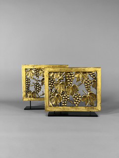 Panel Italiano en madera tallada y calada con base en hierro - comprar online