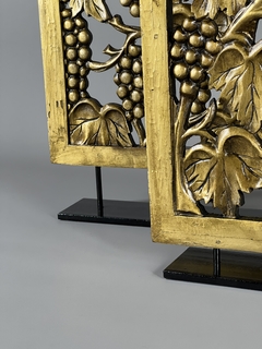 Panel Italiano en madera tallada y calada con base en hierro - Mayflower