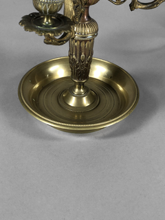 Bouillotte Francesa época Louis XVI bronce cincelado al oro mercurio