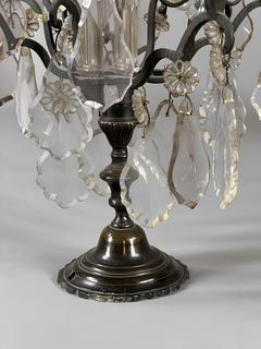 Girandoles en bronce empavonado con caireles - Mayflower