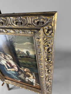 Oleo sobre tabla, escuela del Tiziano, representando Sagrada Familia, Italia Siglo XV - comprar online