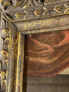 Oleo sobre tabla, escuela del Tiziano, representando Sagrada Familia, Italia Siglo XV - tienda online