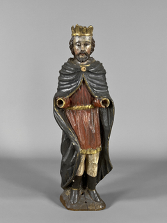 Figura religiosa en madera policromada, Circa 1780