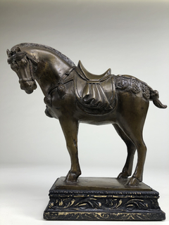 Escultura China  de caballo en bronce