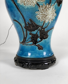 Lámpara en porcelana turquesa - comprar online