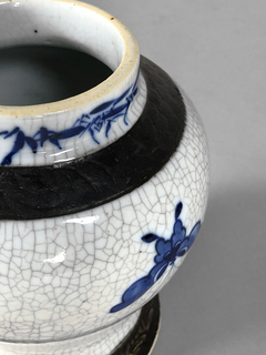 Potiche en porcelana japonesa craquelé, fin del siglo XIX en internet