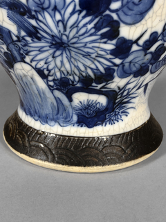 Potiche en porcelana japonesa craquelé, fin del siglo XIX - Mayflower