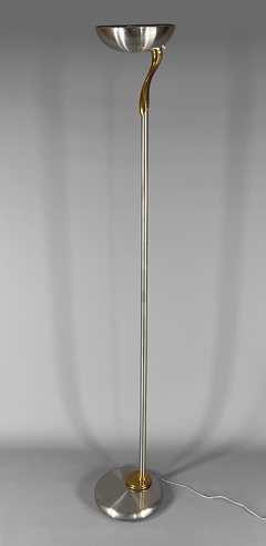 Lámpara de pie en bronce y metal acerado