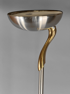 Lámpara de pie en bronce y metal acerado - comprar online
