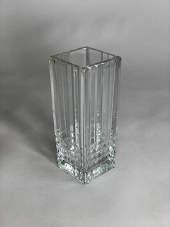 Florero de cristal transparente años 60 - comprar online