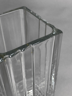 Florero de cristal transparente años 60 - Mayflower